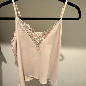 SHEIN Cream Lace Detail Camisole